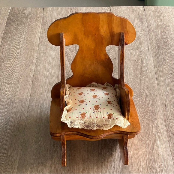 VTG Small Wooden Rocking Chair 15” - Picture 12 of 14